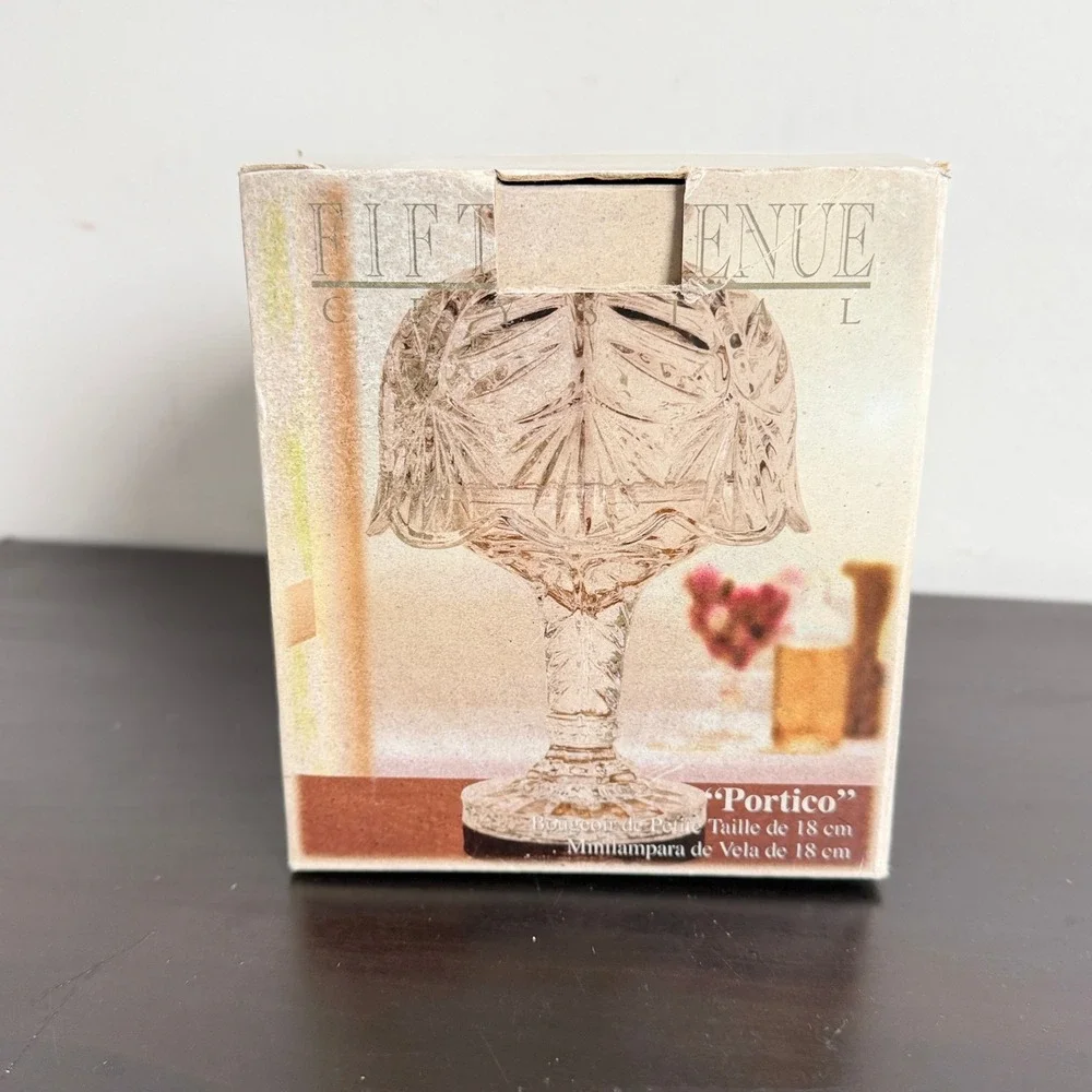 Fifth Avenue Crystal Portico Mini Candle Lamp Fairy Lamp Votive Holder 7.25 inch